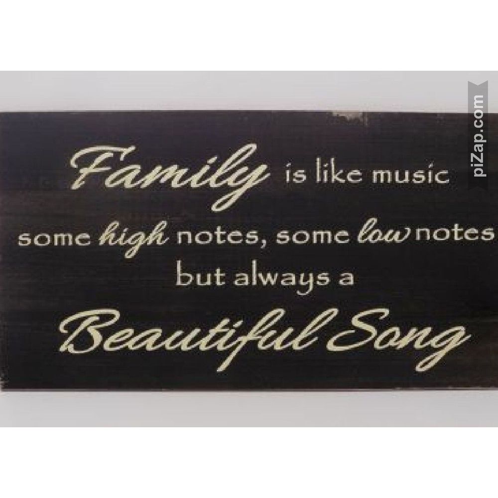 Family Is Like Music Beautiful Song Sign‎ 22"W x 12"H
